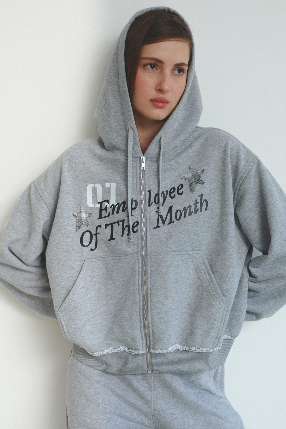 Unisex zip hoodie сірий меланж
