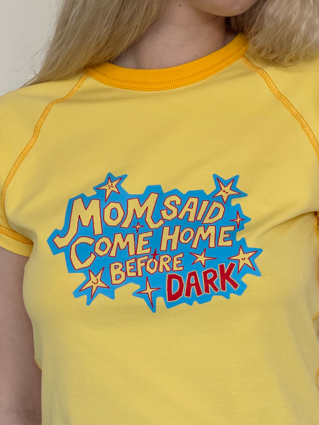 Футболка baby tee лимонна